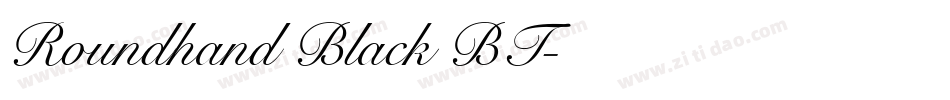 Roundhand Black BT字体转换